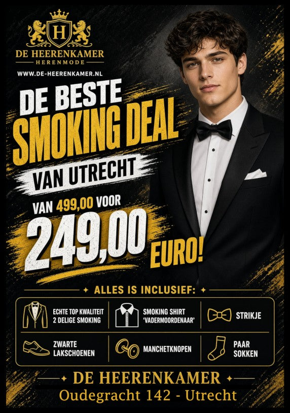 De Beste Smoking Deal van Utrecht — complete smoking-outfit voor € 249