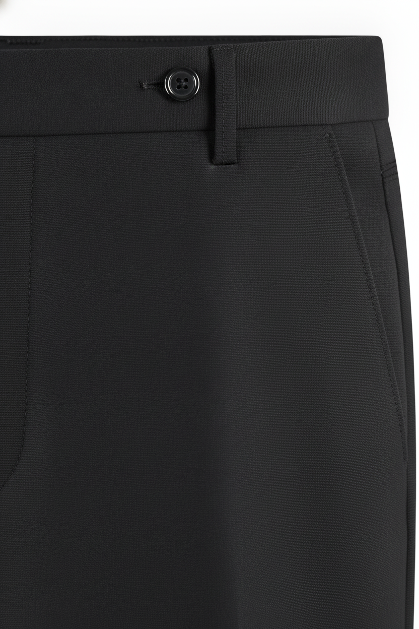Pantalon Broek Black Mix and Match - Mister Steven, detail sluiting De Heerenkamer