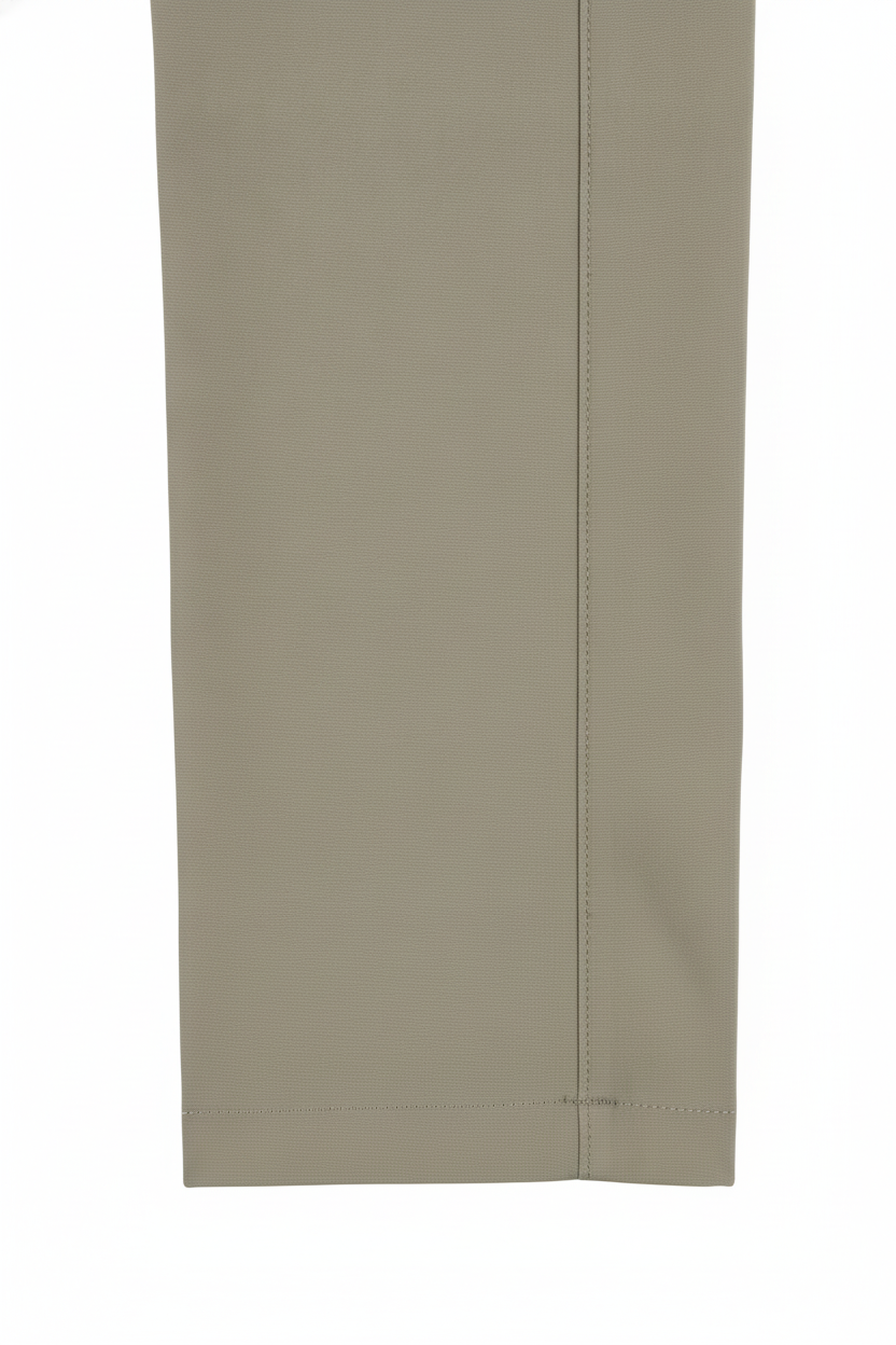 Chino Broek Light Olive "Carson" - Flexx, detail stiksel en afwerking De Heerenkamer