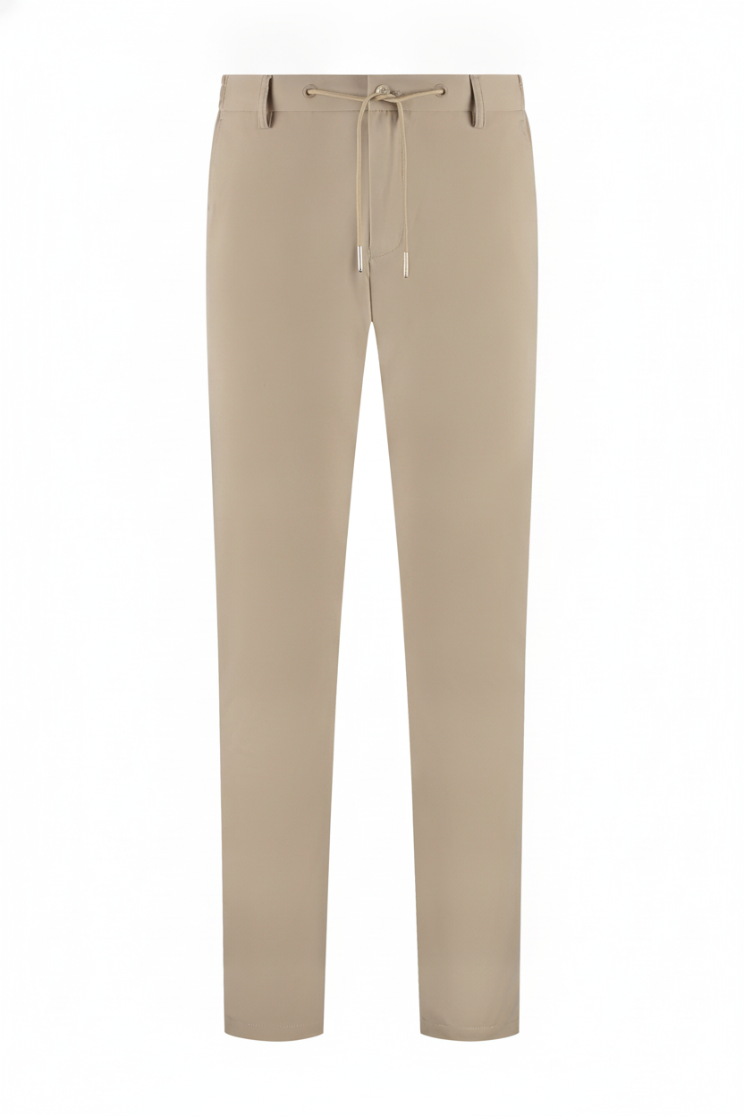 Chino Broek Sand Jersey "Carson" - Flexx, productfoto witte achtergrond De Heerenkamer
