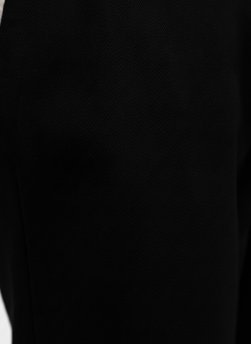 Chino Broek Black "Carson" - Flexx, close-up stofstructuur De Heerenkamer