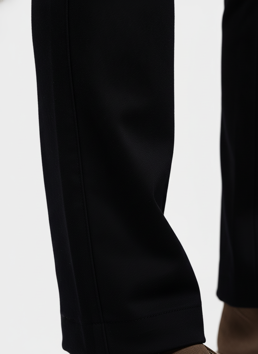 Chino Broek Navy "Carson" - Flexx, detail stiksel en afwerking De Heerenkamer
