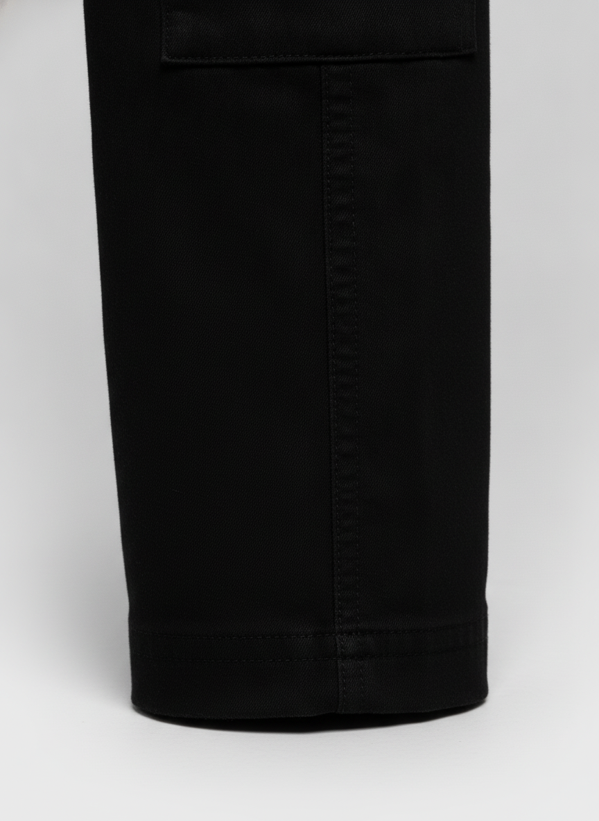 Cargo Broek Black "Borge" - Flexx, detail stiksel en afwerking De Heerenkamer