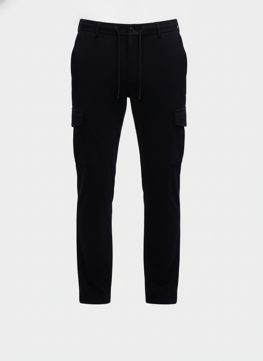 Cargo Broek Navy "Borge" - Flexx, productfoto witte achtergrond De Heerenkamer