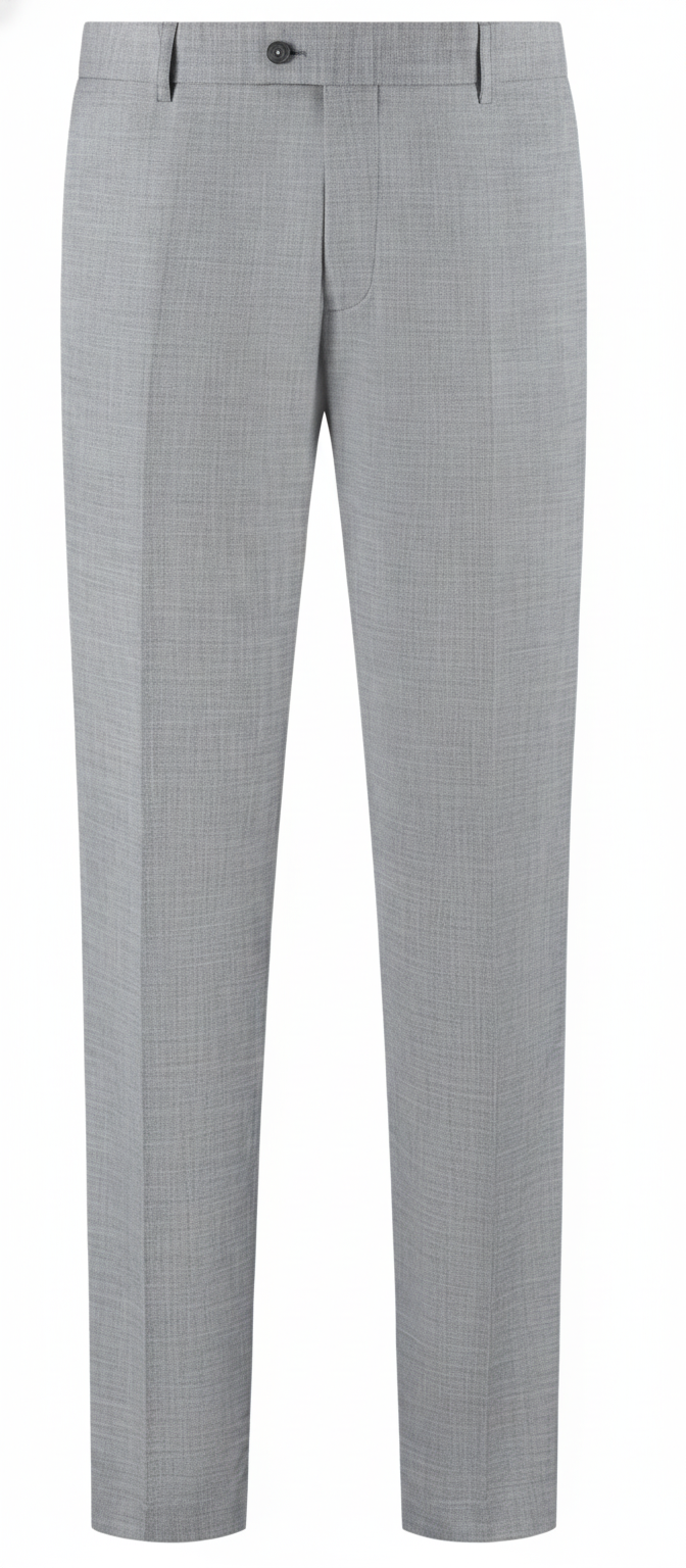 Pantalon Broek Light Grey Sharkskin - Mister Steven, productfoto witte achtergrond De Heerenkamer