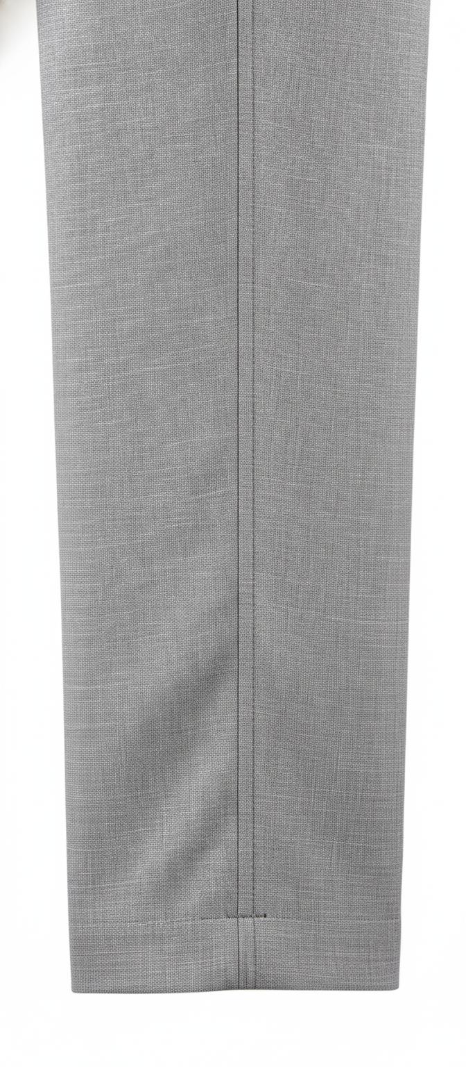 Pantalon Broek Light Grey Sharkskin - Mister Steven, detail stiksel en afwerking De Heerenkamer