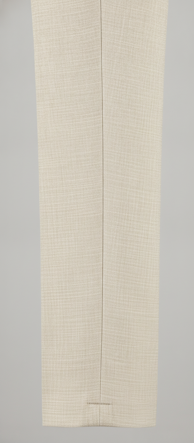 Pantalon Broek Beige Sharkskin - Mister Steven, detail stiksel en afwerking De Heerenkamer