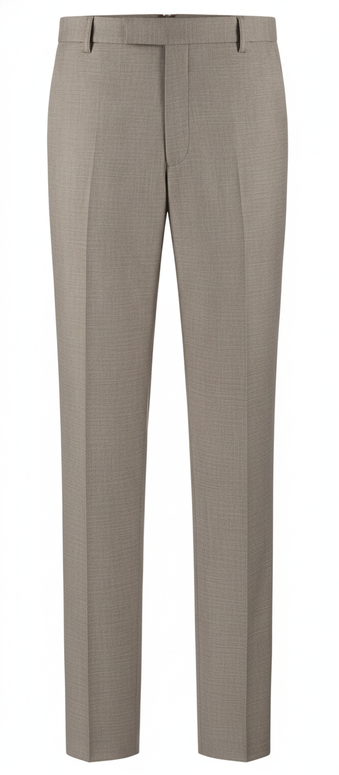 Pantalon Broek Taupe Sharkskin - Mister Steven, productfoto witte achtergrond De Heerenkamer
