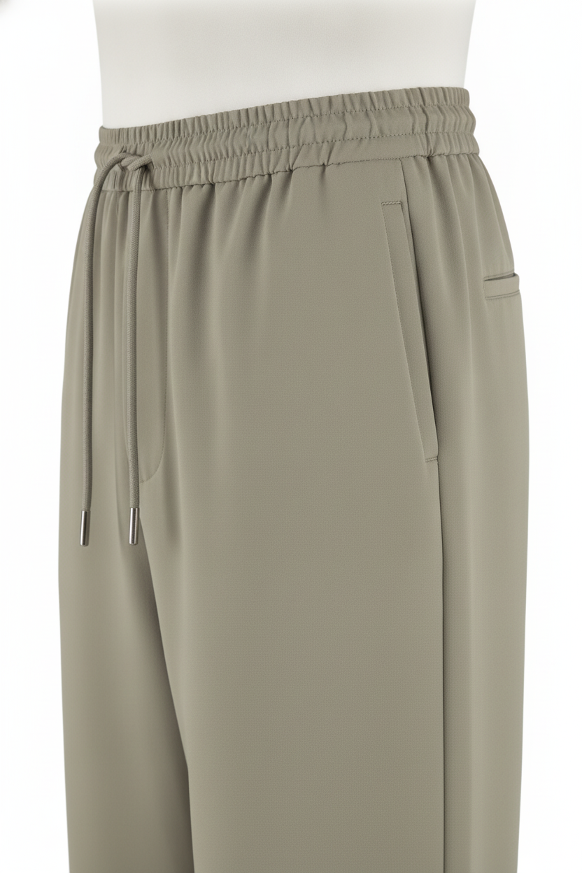 Chino Broek Light Olive "Oliver" - Flexx, detail sluiting De Heerenkamer