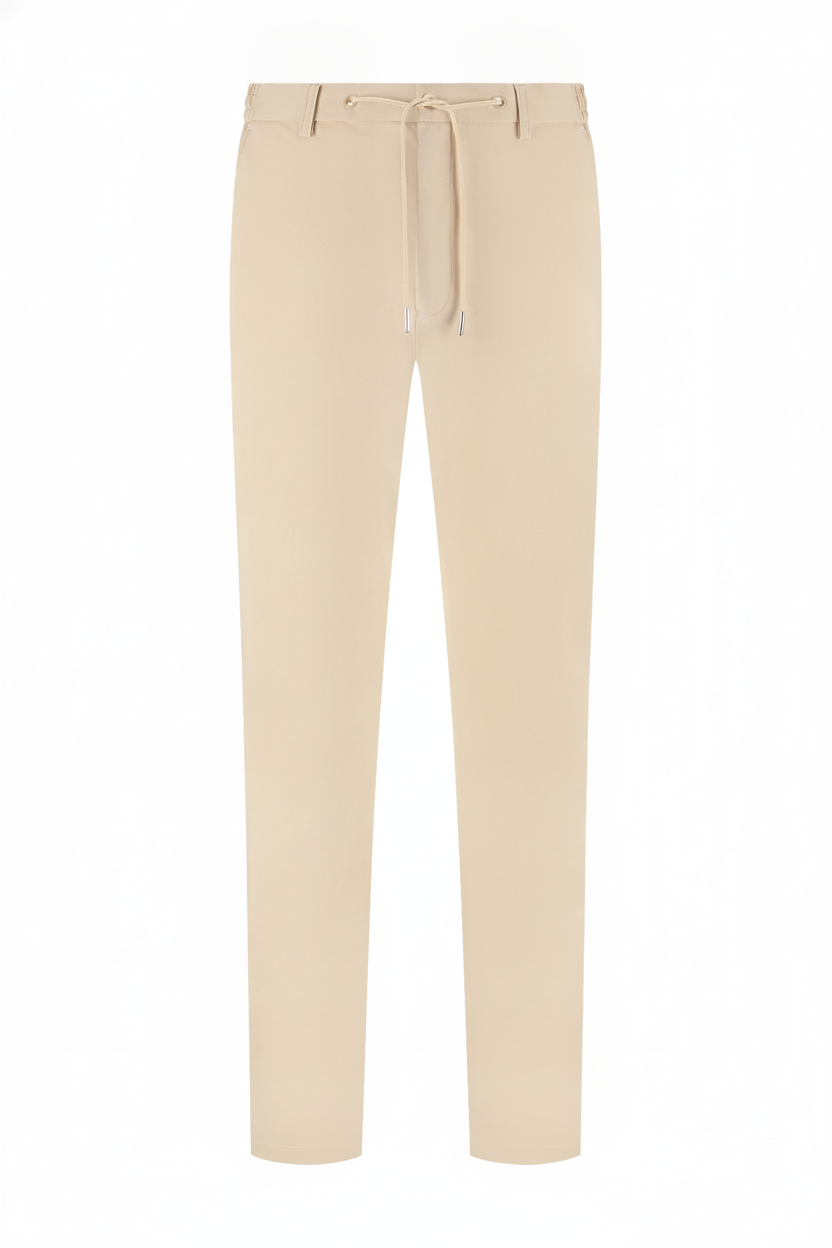 Chino Broek Light Sand "Carson" "Irma" - Flexx, productfoto witte achtergrond De Heerenkamer