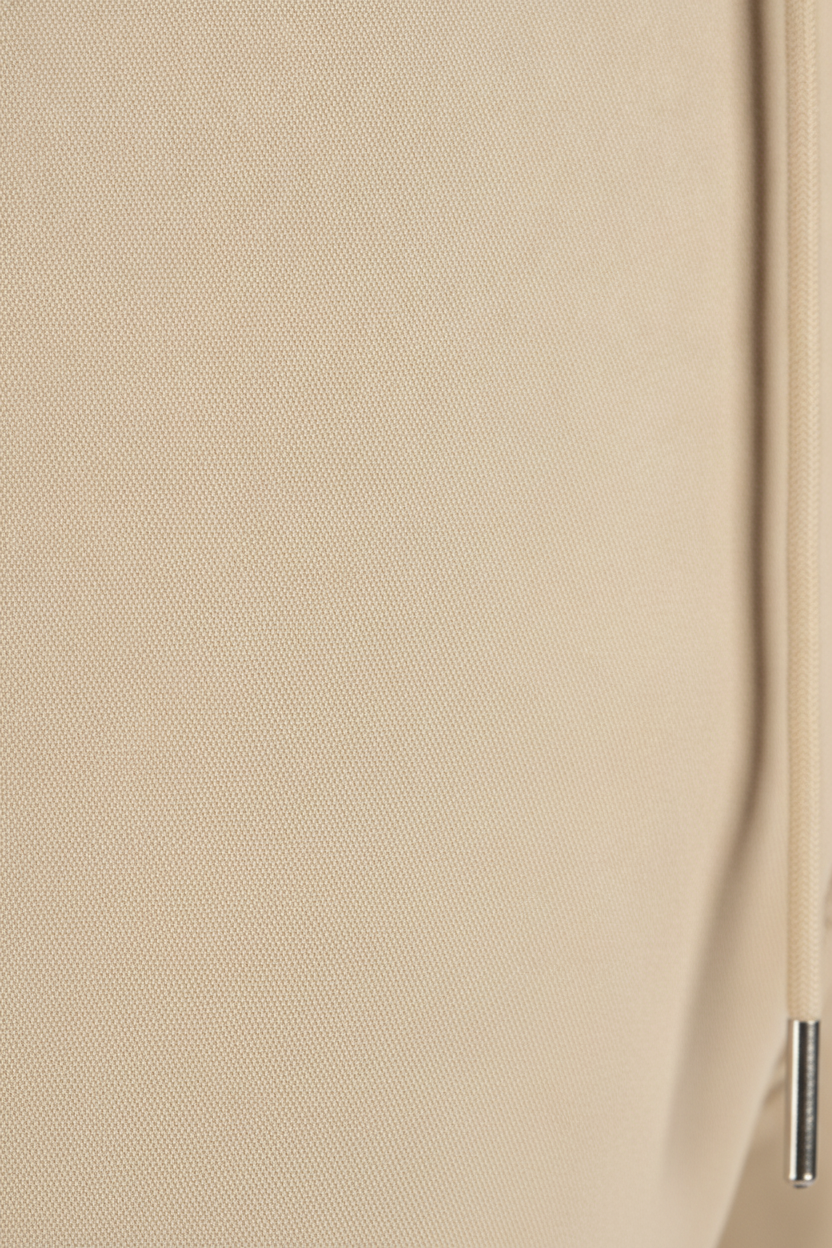 Chino Broek Light Sand "Carson" "Irma" - Flexx, close-up stofstructuur De Heerenkamer