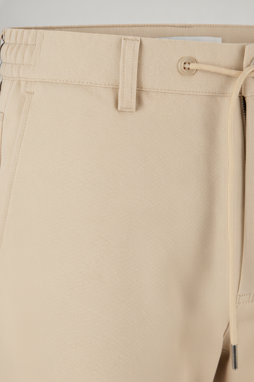 Chino Broek Light Sand "Carson" "Irma" - Flexx, detail sluiting De Heerenkamer
