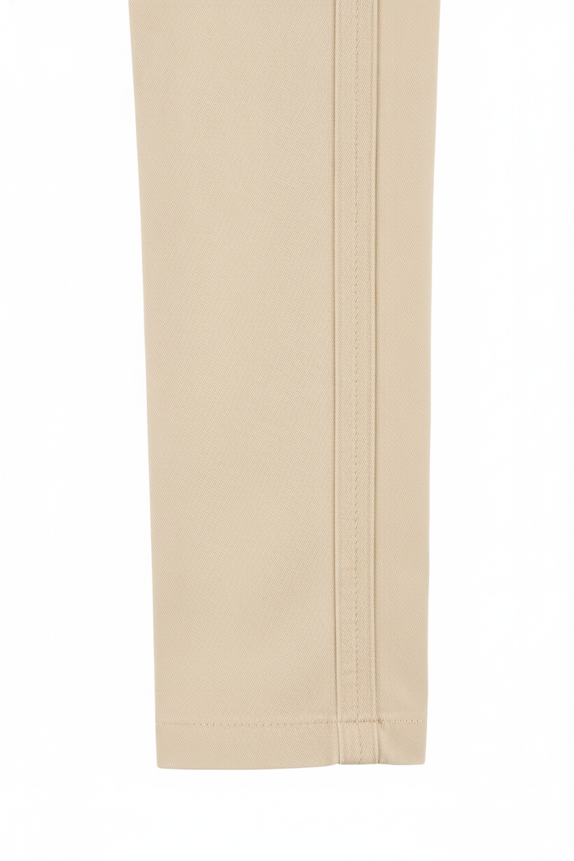 Chino Broek Light Sand "Carson" "Irma" - Flexx, detail stiksel en afwerking De Heerenkamer