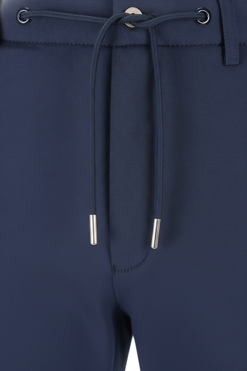 Chino Broek Navy "Carson" "Irma" - Flexx, detail sluiting De Heerenkamer