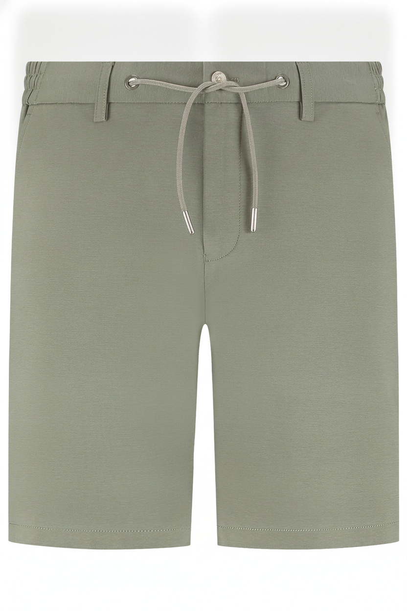 Korte Broek Light Olive Grey Jersey "Finn" - Flexx, productfoto witte achtergrond De Heerenkamer