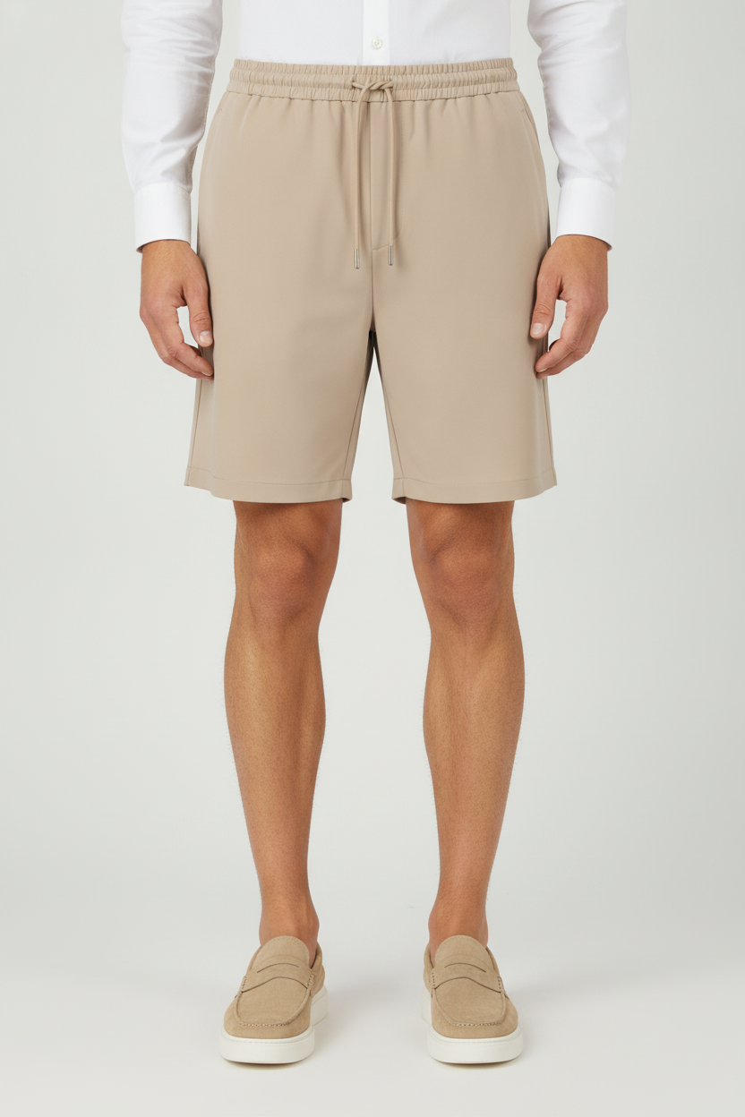 Korte Broek Sand "Theodore" - Flexx, model vooraanzicht De Heerenkamer Utrecht