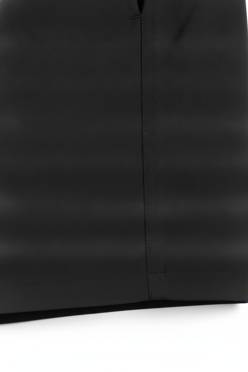 Korte Broek Black "Theodore" - Flexx, detail stiksel en afwerking De Heerenkamer