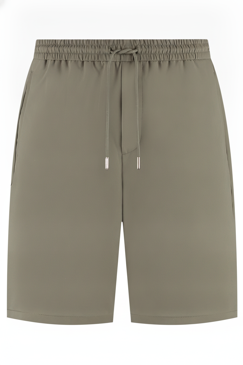 Korte Broek Light Olive "Theodore" - Flexx, productfoto witte achtergrond De Heerenkamer