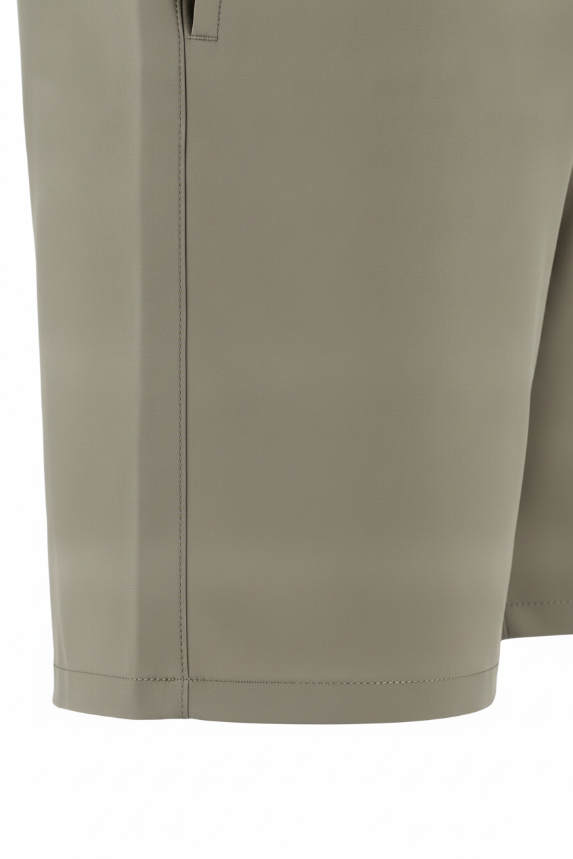 Korte Broek Light Olive "Theodore" - Flexx, detail stiksel en afwerking De Heerenkamer