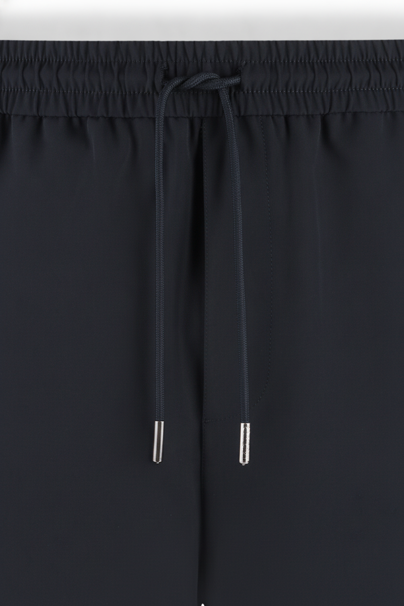 Korte Broek Mid Navy "Theodore" - Flexx, detail sluiting De Heerenkamer