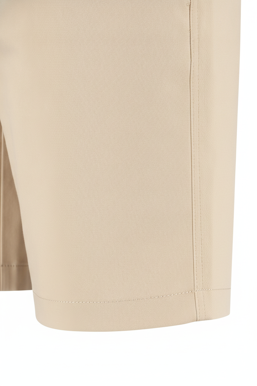 Korte Broek Light Sand "Finn" - Flexx, detail stiksel en afwerking De Heerenkamer