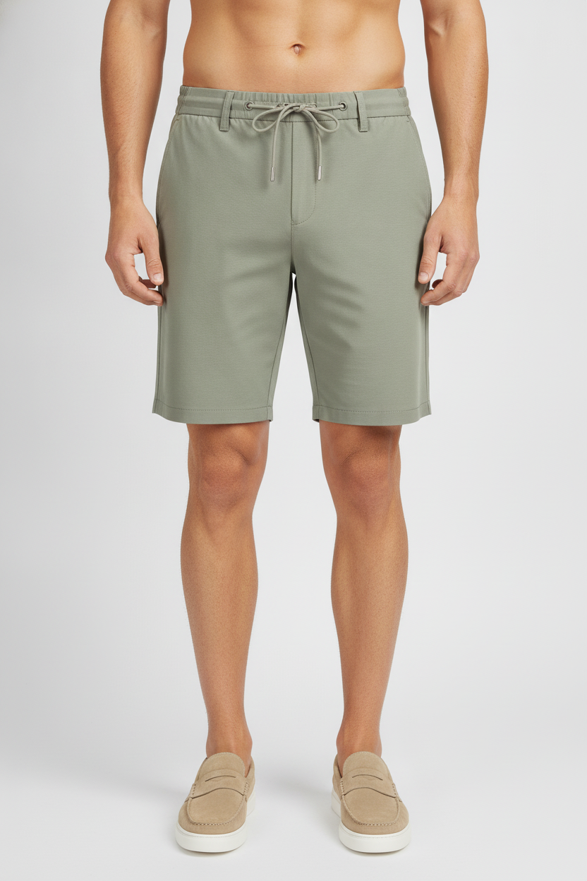 Korte Broek Olive "Finn" - Flexx, model vooraanzicht De Heerenkamer Utrecht