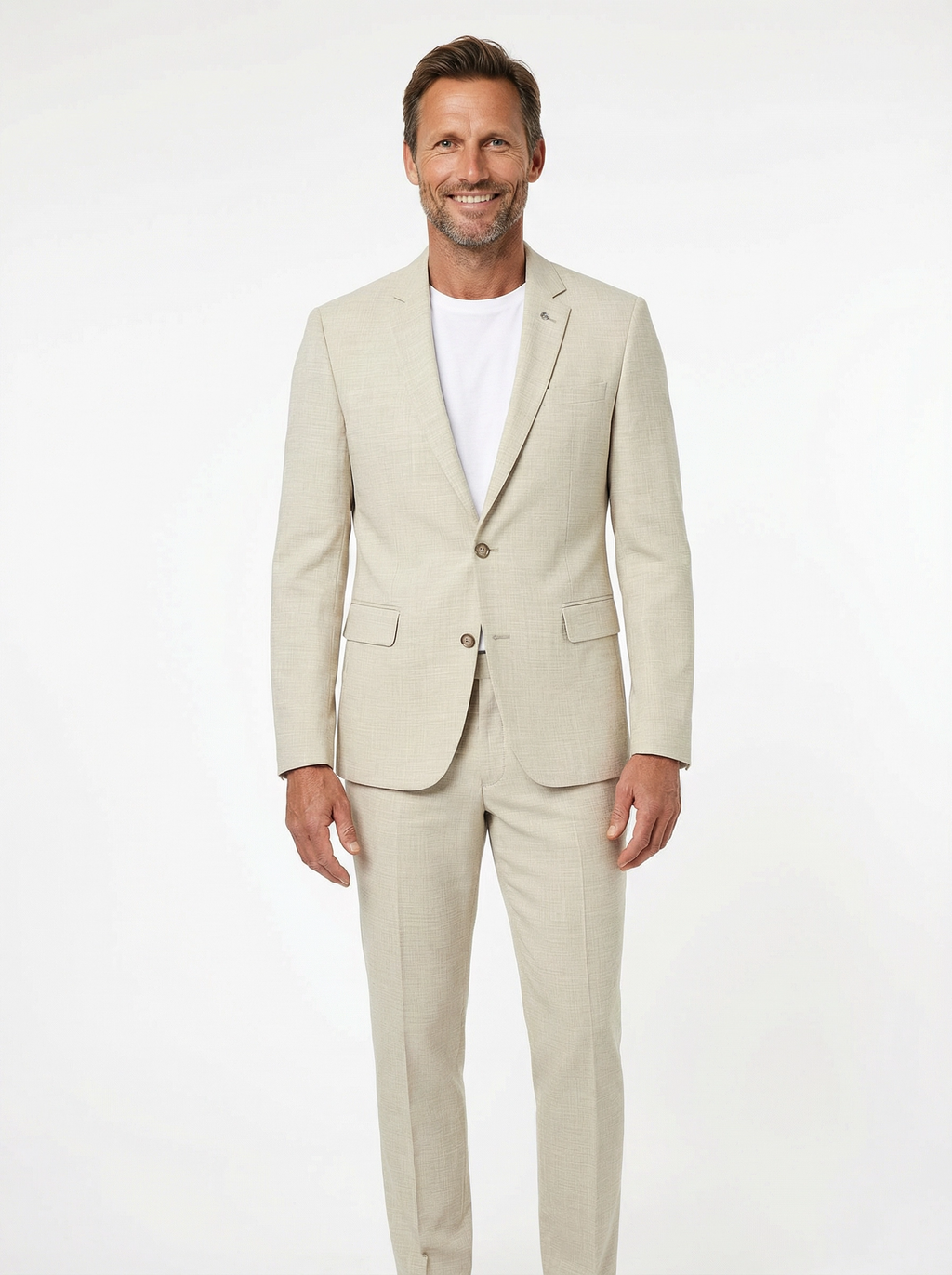 2-delig pak Light Beige Sharkskin full
