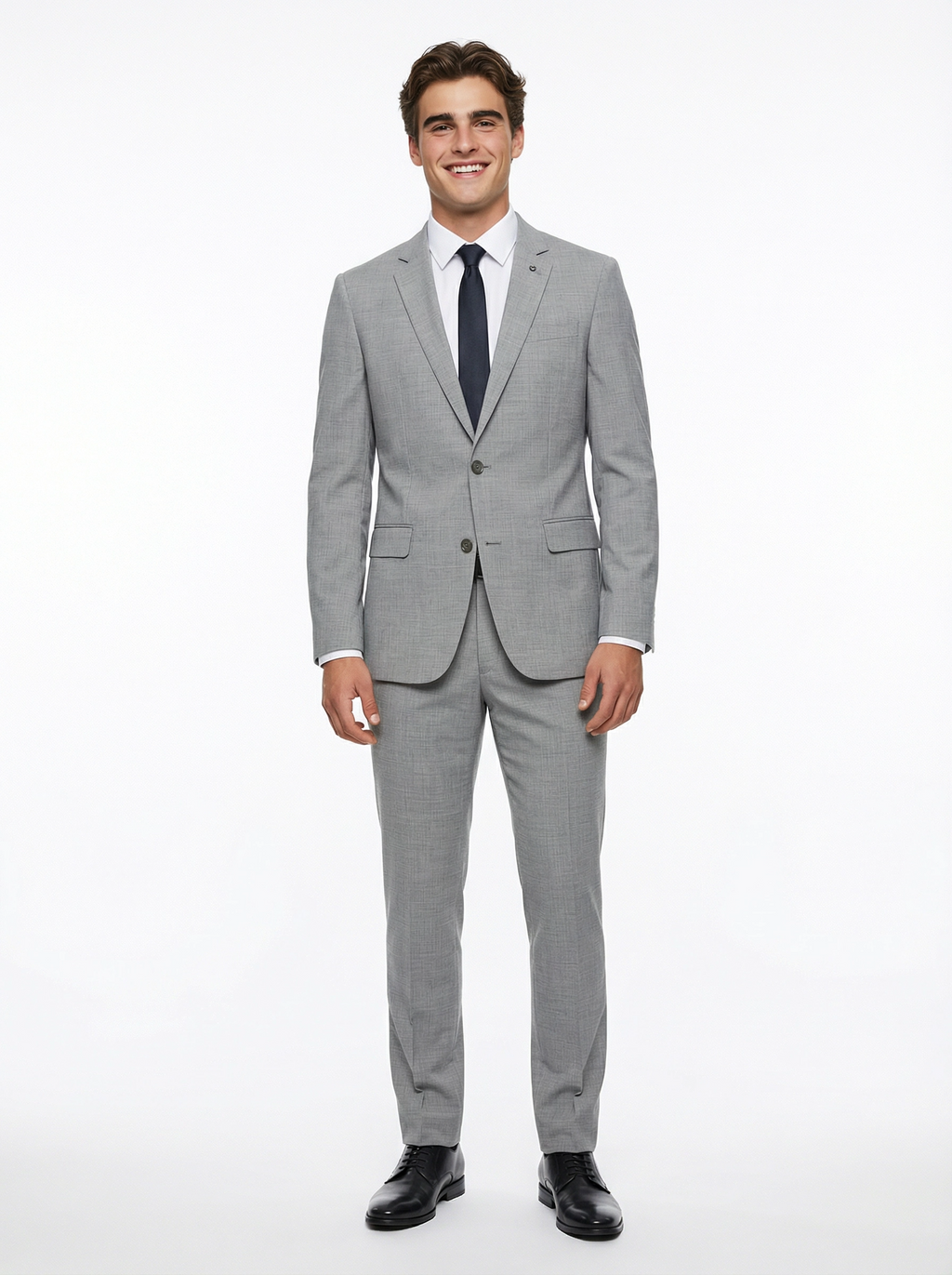 2-delig pak Light Grey Sharkskin full