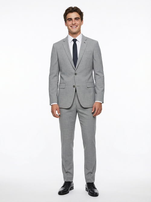 2-delig pak Light Grey Sharkskin full