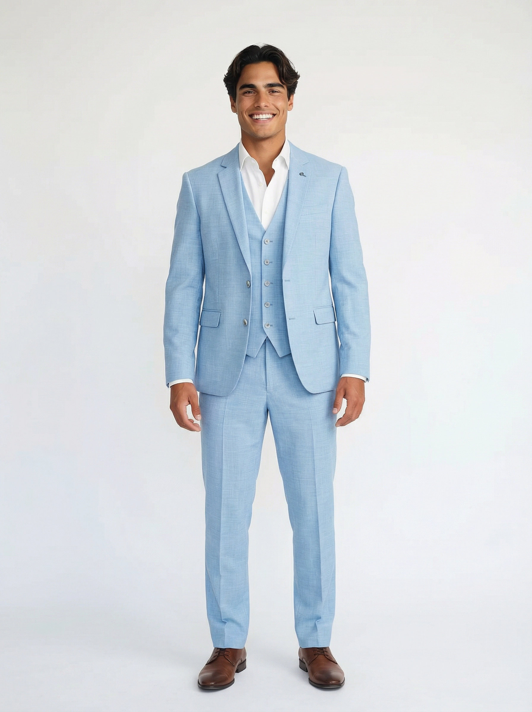 3-delig pak Light Blue Sharkskin b
