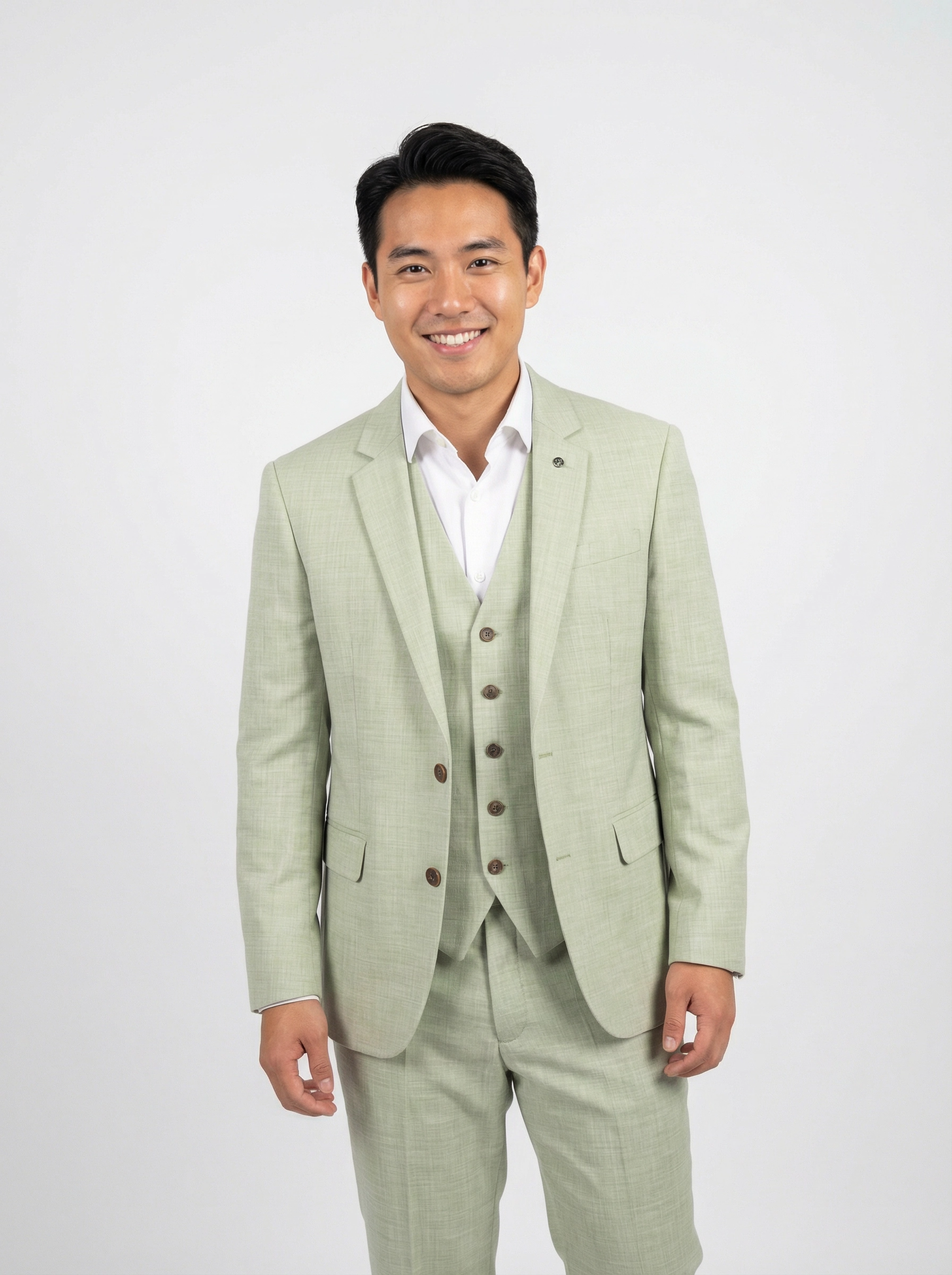3-delig pak Light Green Sharkskin a