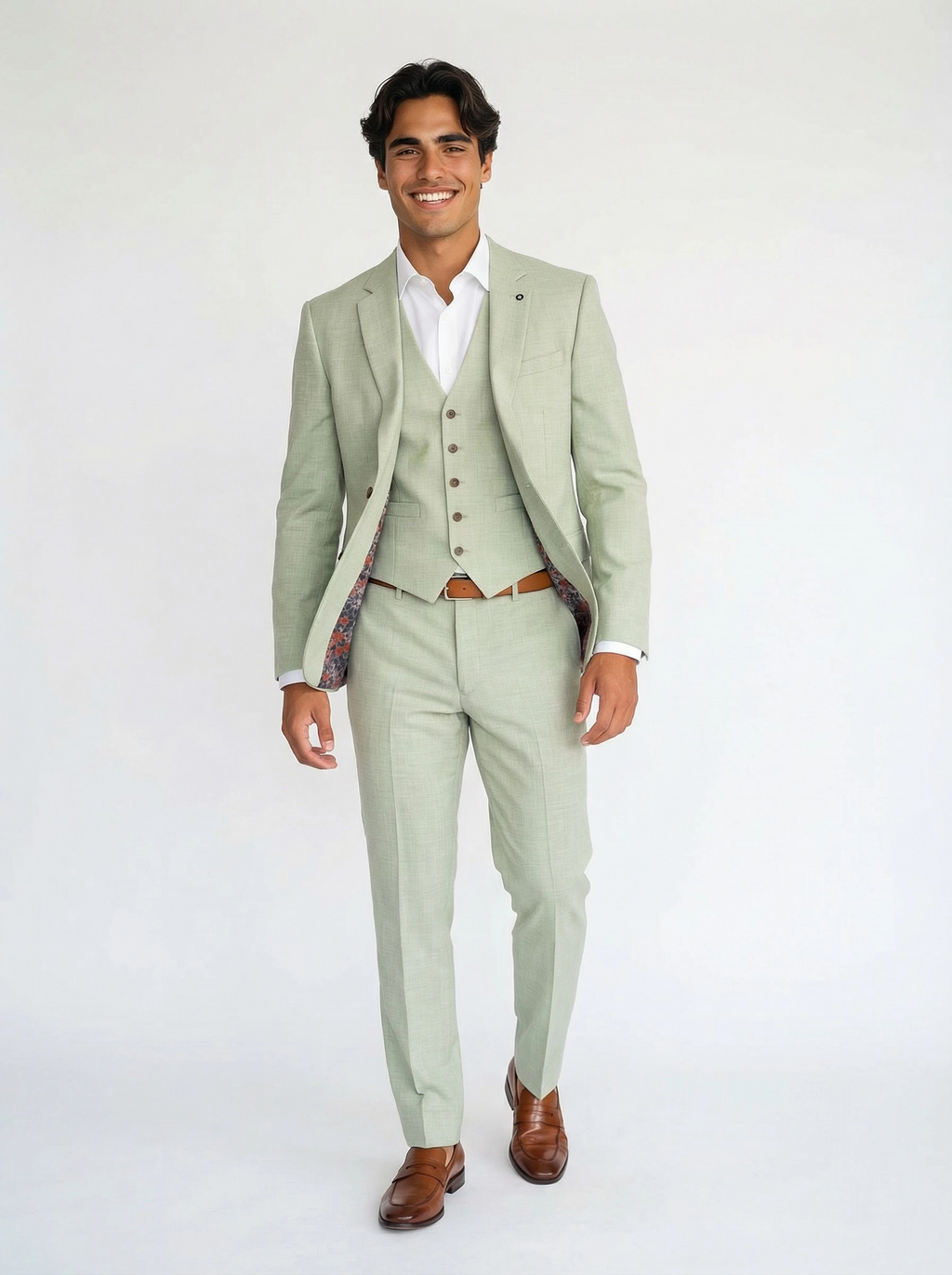 3-delig pak Light Green Sharkskin b