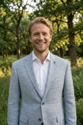 Colbert Katoen-Linnen Blue White - Mister Steven