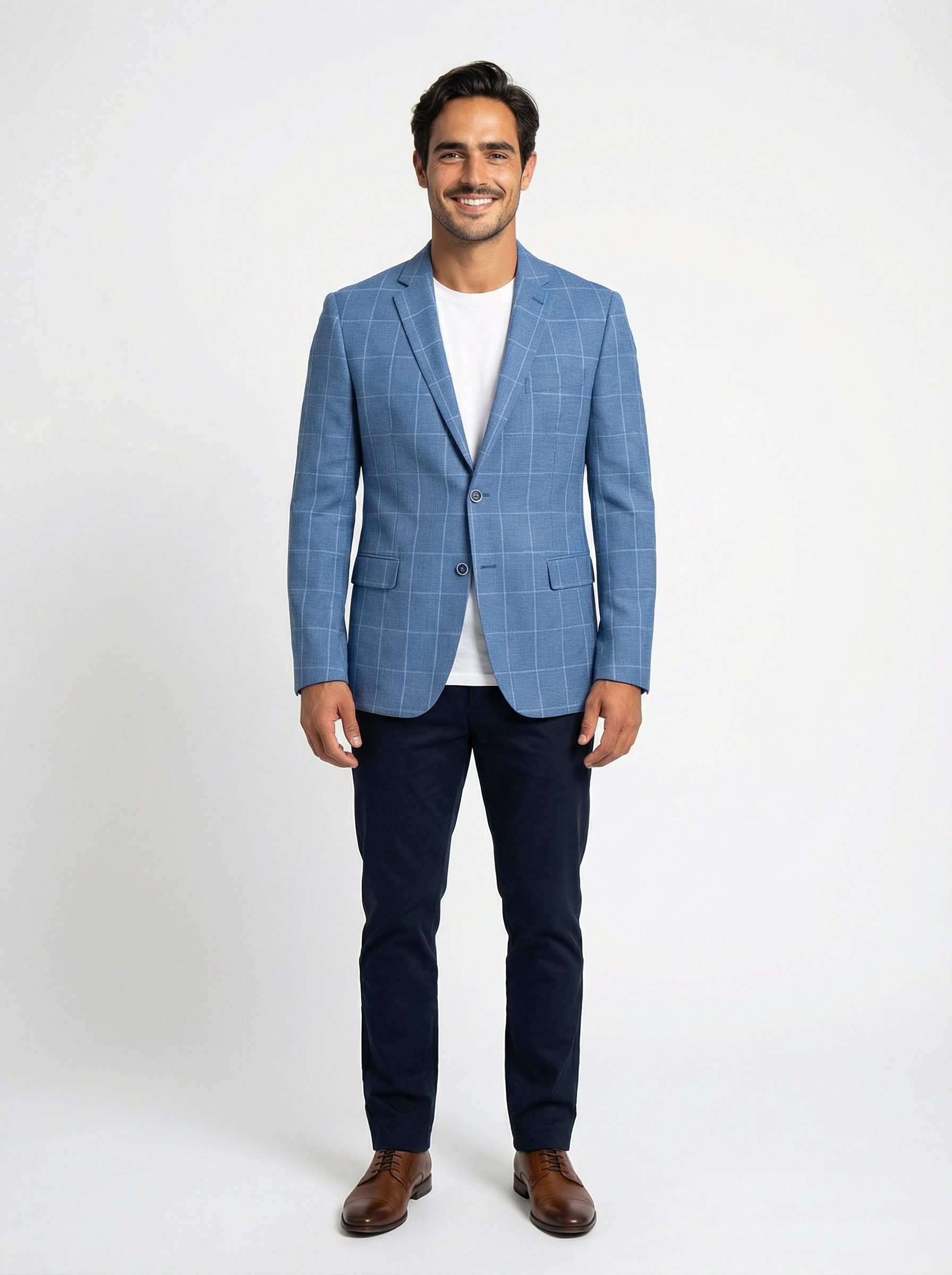 Colbert Royal Blue Checkered Jersey - Kefira