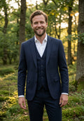 3-delig Pak Krijtstreep Navy 10mm - Mister Steven