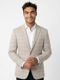 Colbert Light Sand Checkered Jersey - Cannes