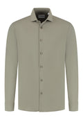 Stretch Overhemd Light Olive Performance "Oswin" - Flexx