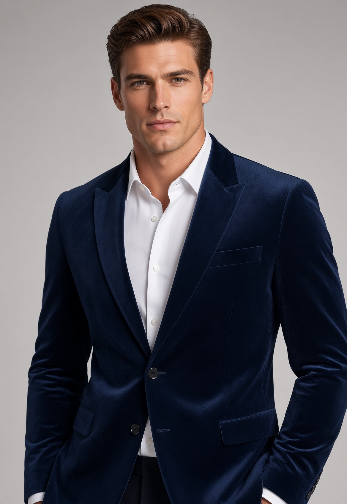 Colbert Fluweel Navy "Oslo" - Mister Steven
