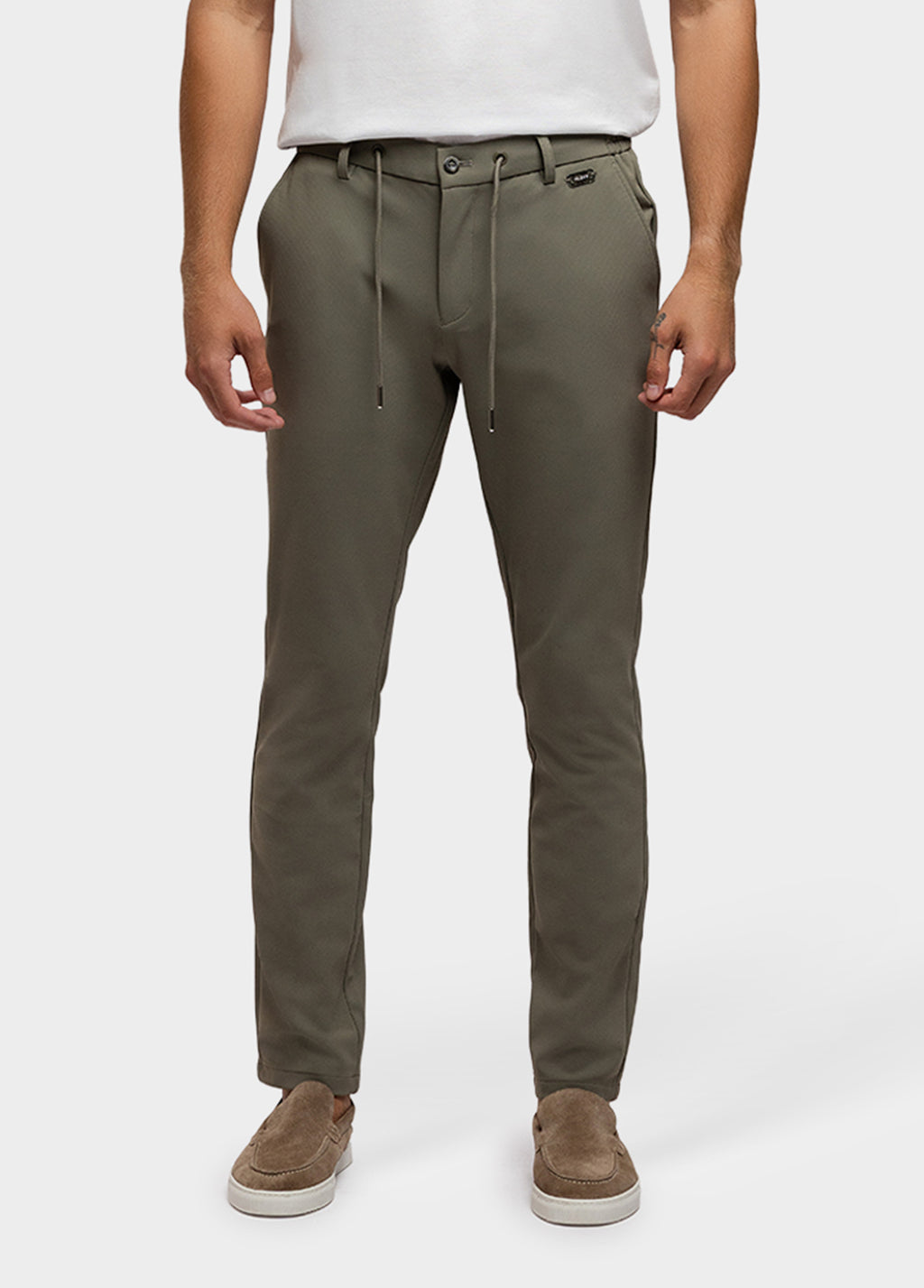Chino Broek Stretch Light Khaki "Carson" - Flexx