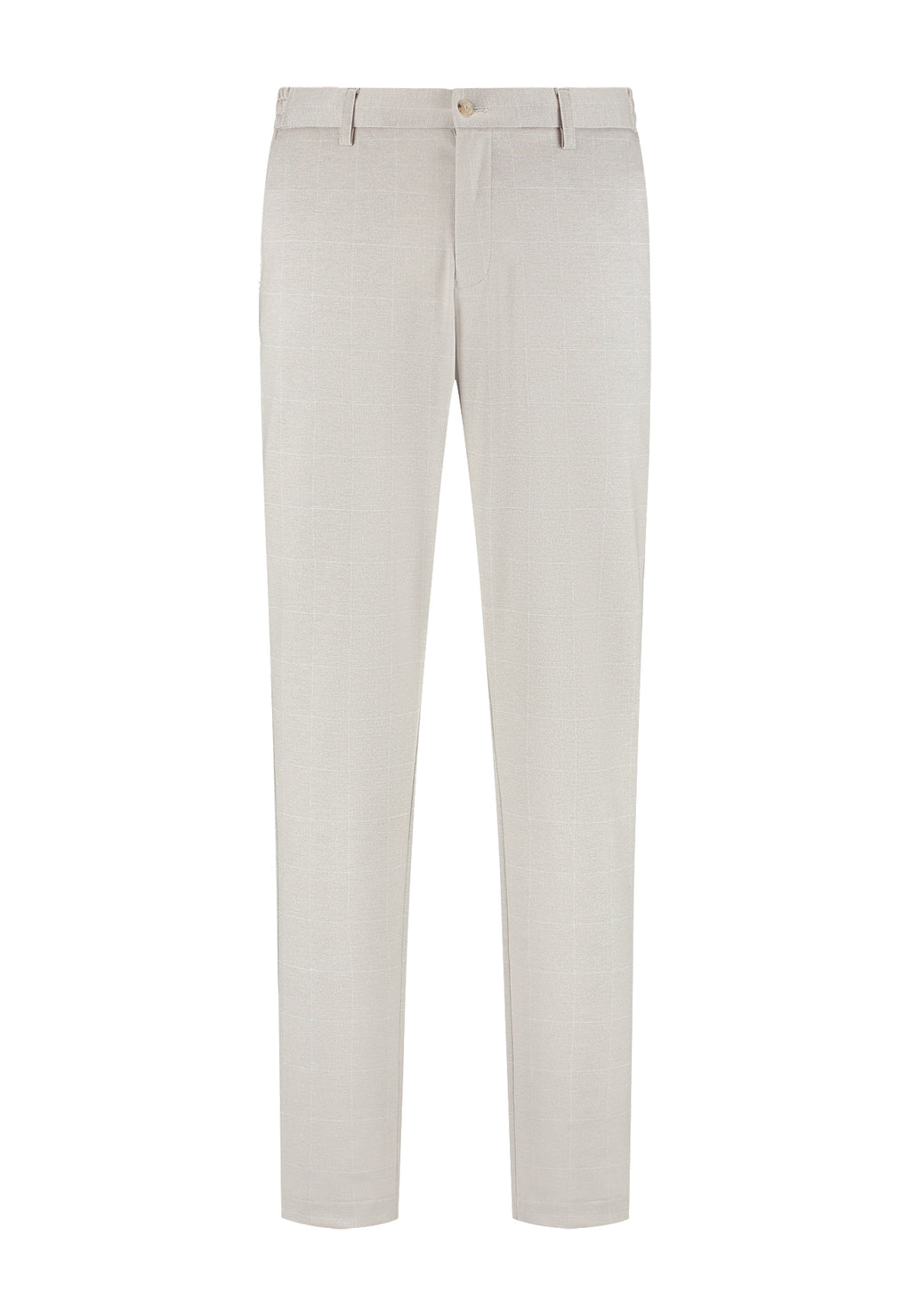 Pantalon Broek Geruit Sand "Uras" "Carson" - Mister Steven