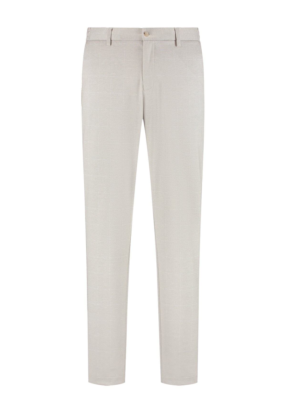 Pantalon Broek Geruit Sand "Uras" "Carson" - Mister Steven