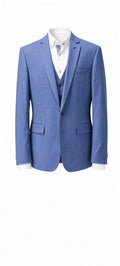 Colbert Mid Blue Sharkskin - Mister Steven