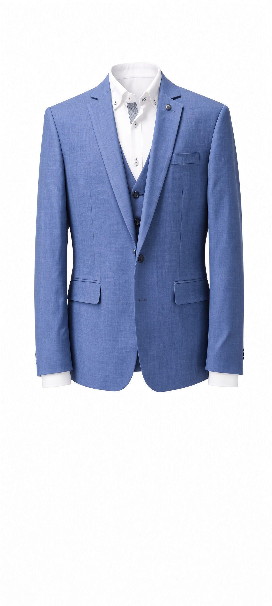 Colbert Mid Blue Sharkskin - Mister Steven