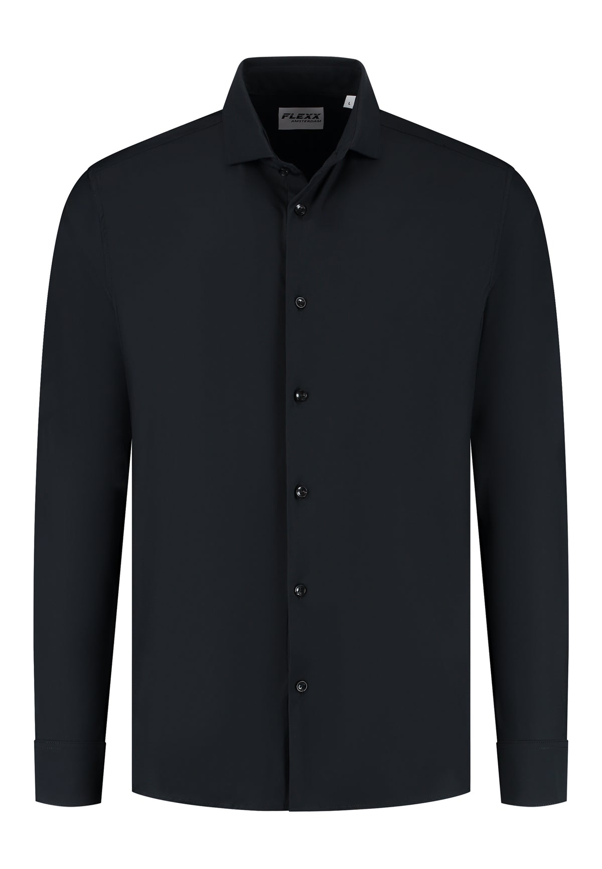 Stretch Overhemd Black Performance "Oswin" - Flexx