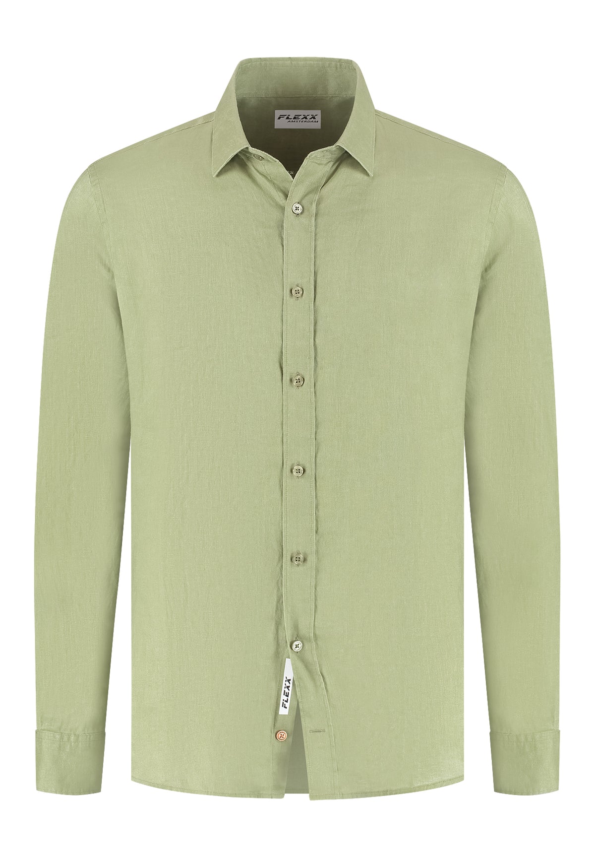 Linnen Overhemd Light Olive "Flavius" - Flexx
