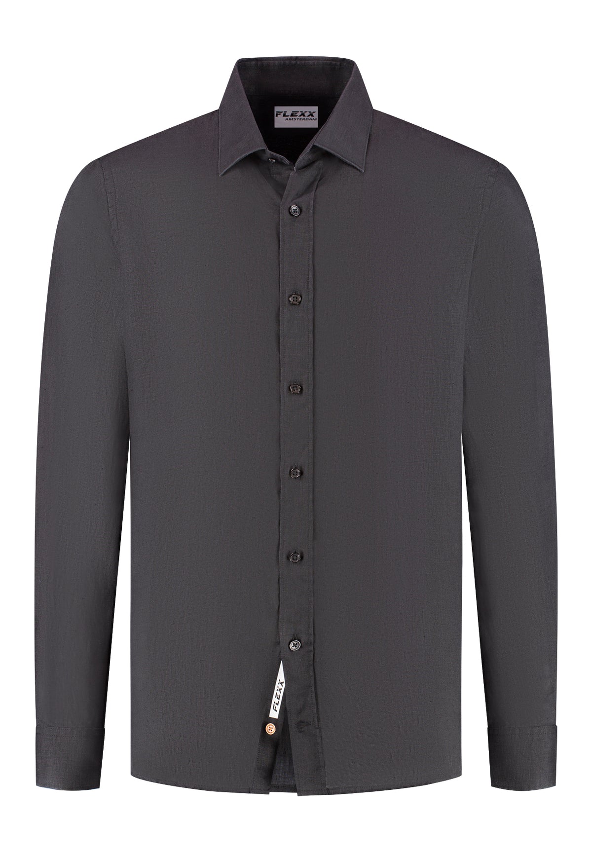 Linnen Overhemd Black "Flavius" - Flexx