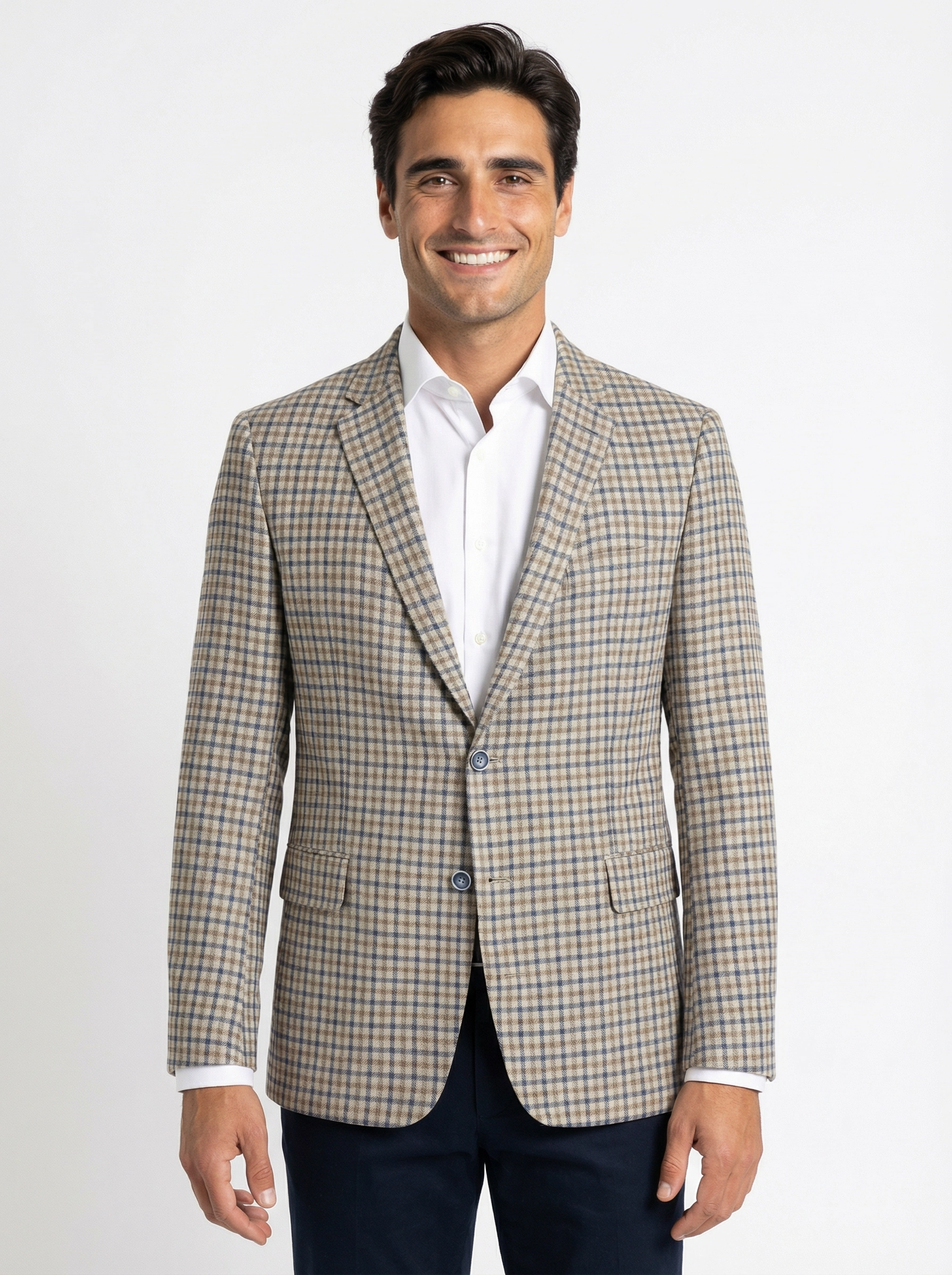 Colbert Sand Blue Beige Checkered - Paris