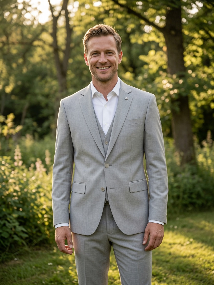3-delig Pak Geweven Sand Grey - Mister Steven