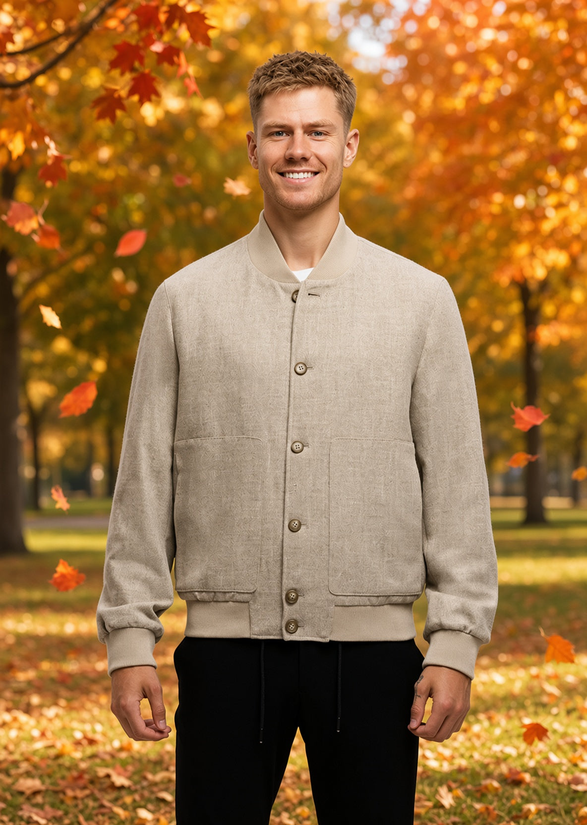 Bomberjack Beige "Lancas" - Mister Steven