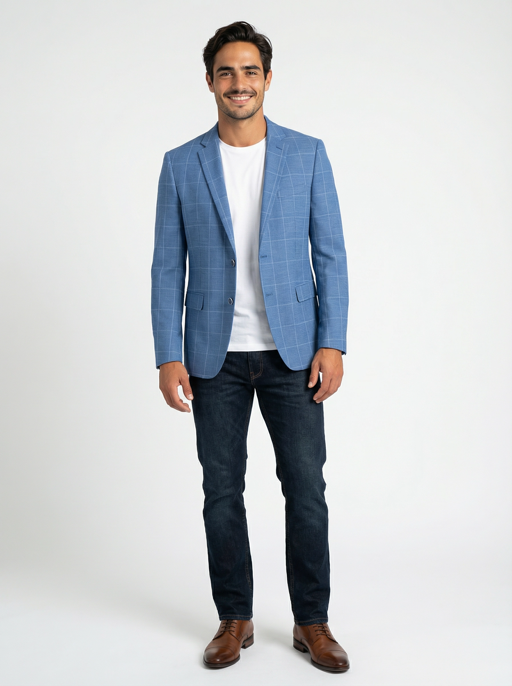 Colbert Kefira Blue Checkered Jersey full